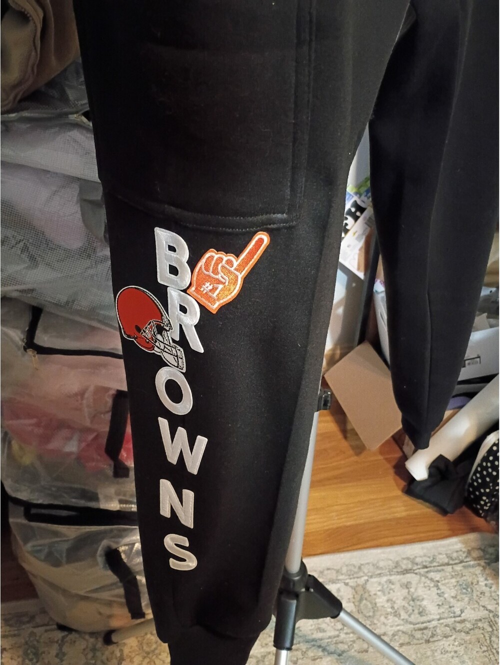 Ascend Jean Co. Cleveland Browns Black Jogger Sweatpants Medium